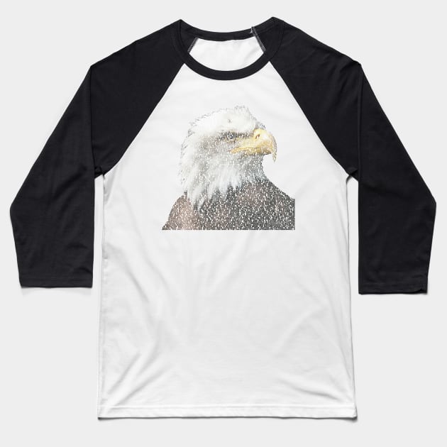 Bald Eagle Info Graphic Baseball T-Shirt by shellysom91